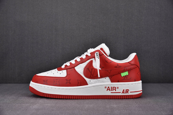 nike low air force 1 x red white