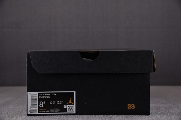 air jordan 1 low white black 553558-132