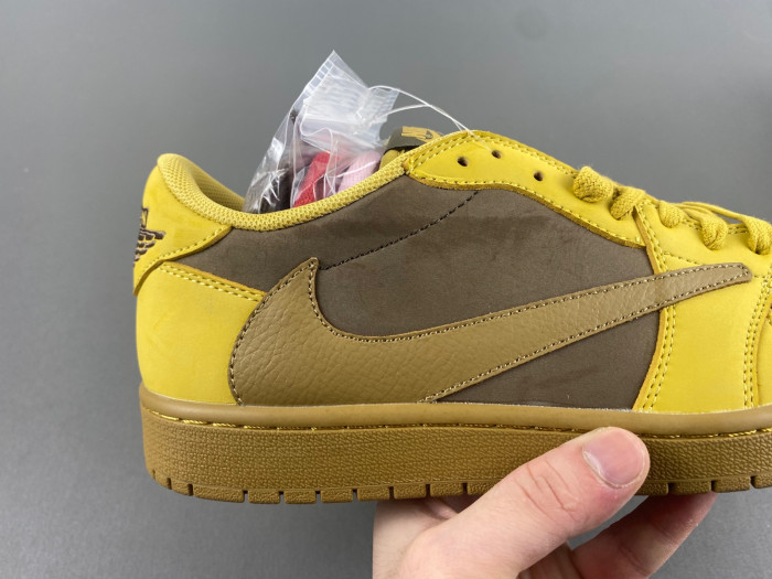 travis scott x air jordan yellow brown dm7866-665