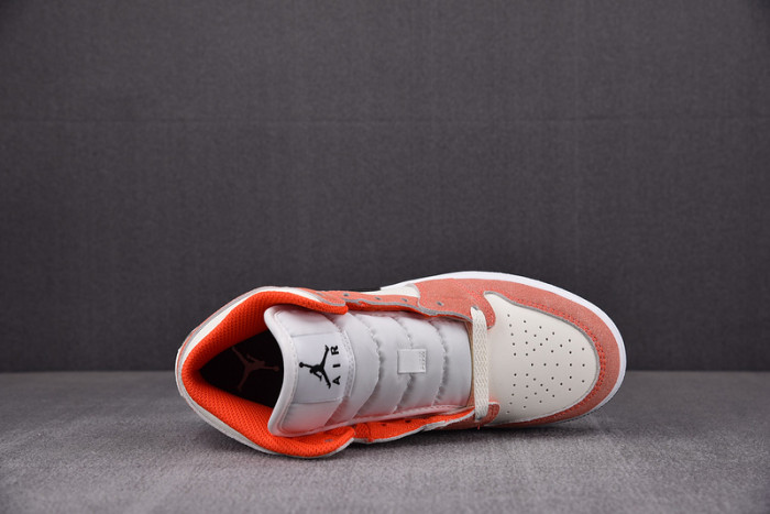 air jordan 1 mid se orange suede dv1336-800