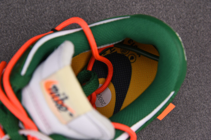 ofw x nike dunk low green white ct0856-100