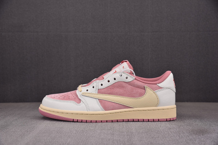 travis scott x air jordan 1 low og white pink dm7866-600