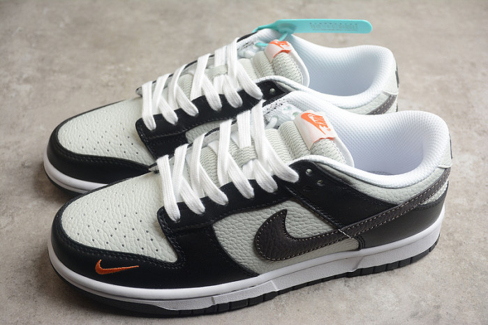 nike dunk low black grey orange fn7808-001