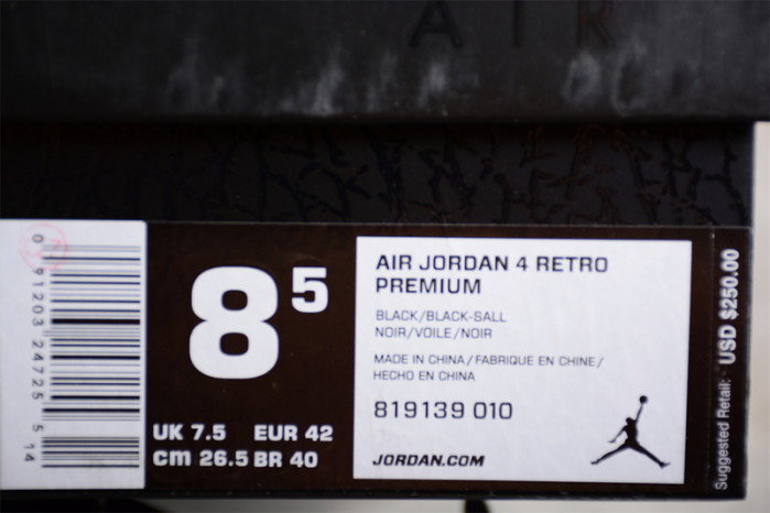 air jordan 4 retro pony hair black 819139-010