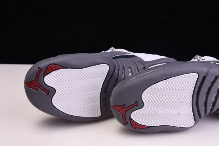 air jordan 12 gs white / dark grey 153265-160