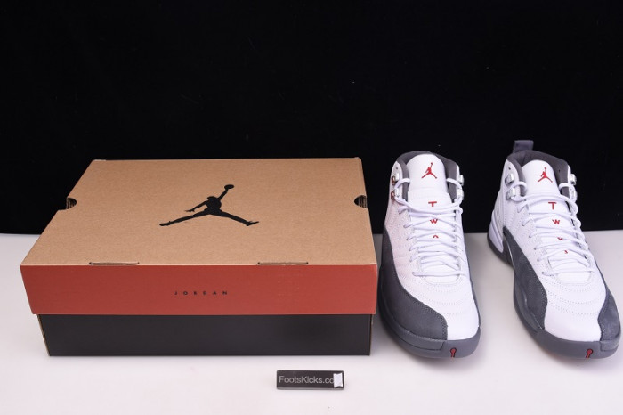 air jordan 12 gs white / dark grey 153265-160