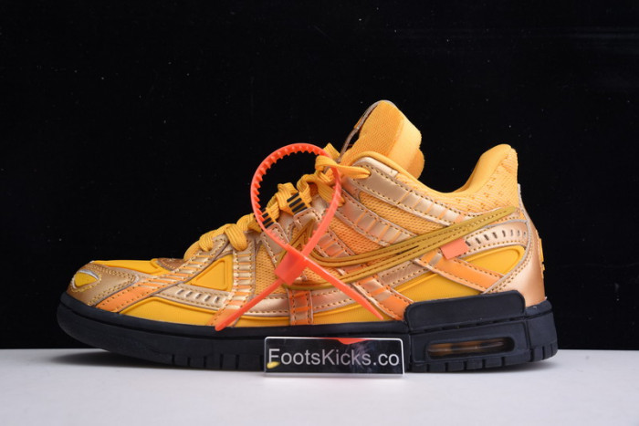 ofw x nike air rubber dunk “university gold cu6015-700