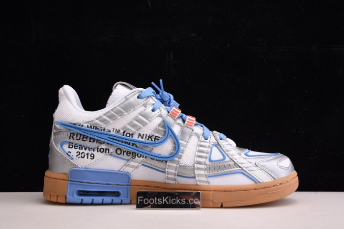 ofw x nike air rubber dunk “university blue” cu6015-100