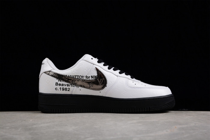 nike low air force 1 x white black