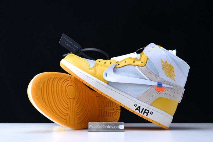 ofw air jordan 1 retro yellow white aq0818-149