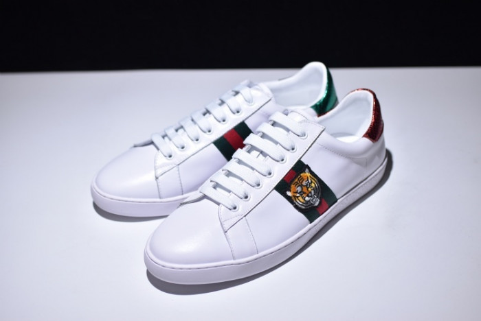 g*u*i ace embroidered low-top sneaker with tiger mens