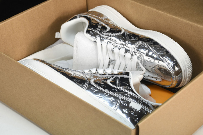 nike low air force 1 x silver