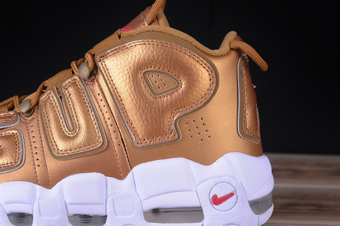 nike air more uptempo "S*p*e" metallic gold/white 902290-700