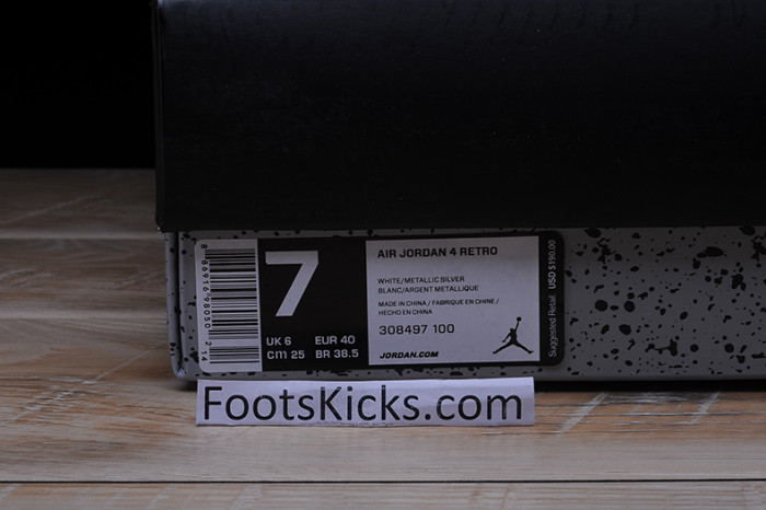 air jordan 4 retro “pure money” white 308497-100